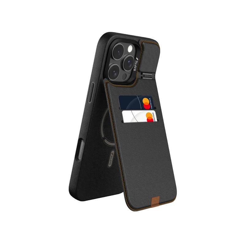 Raptic Slim Wallet Kickstand for iPhone 16 Series - XtraSure | Apple Authorized Reseller in Myanmar