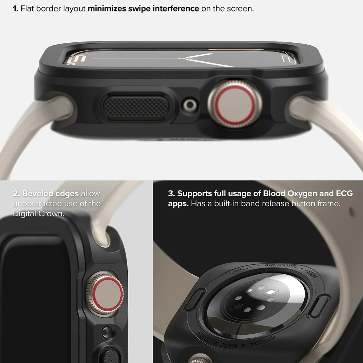 Ringke Air Sports Case for Apple Watch (45mm) - XtraSure | Apple Authorized Reseller in Myanmar