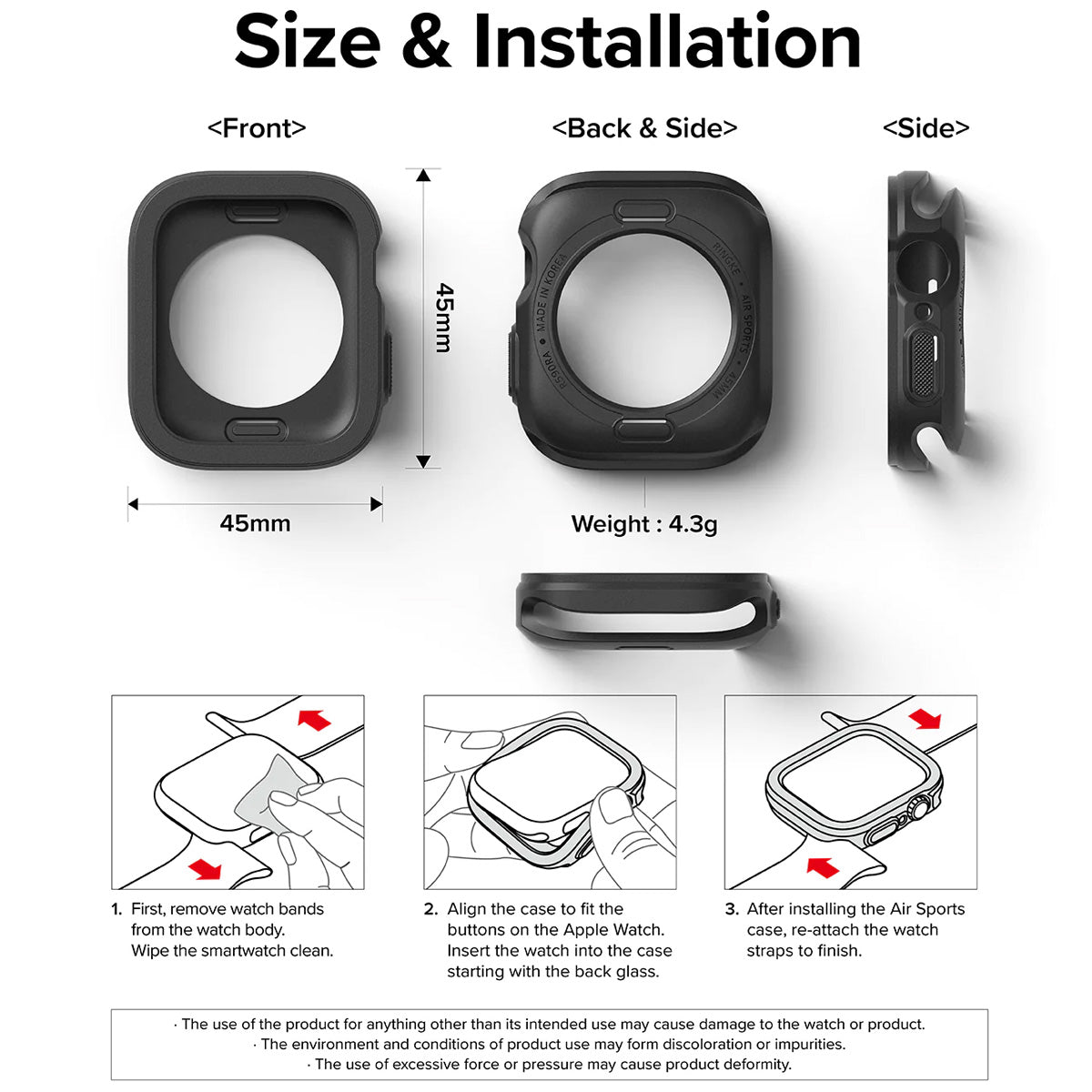 Ringke Air Sports Case for Apple Watch (45mm) - XtraSure | Apple Authorized Reseller in Myanmar