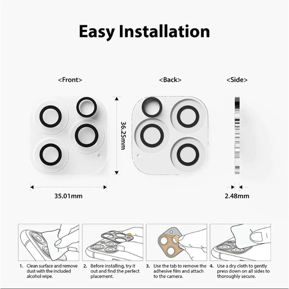 Ringke Camera Protector Glass for iPhone 13 Series – 2 Packs (Clear) - XtraSure | Apple Authorized Reseller in Myanmar
