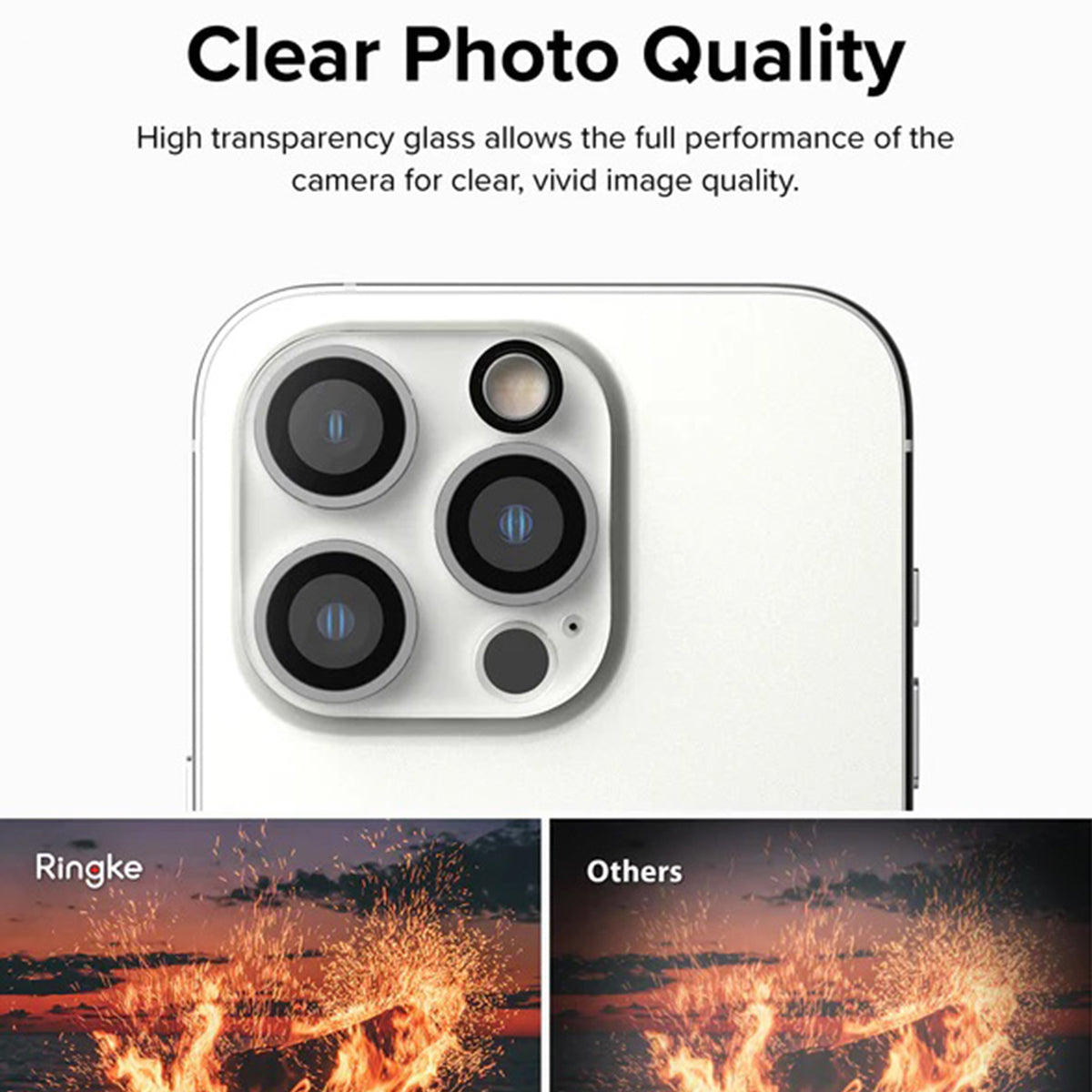Ringke Camera Protector Glass for iPhone 14 Series (Clear) - XtraSure | Apple Authorized Reseller in Myanmar