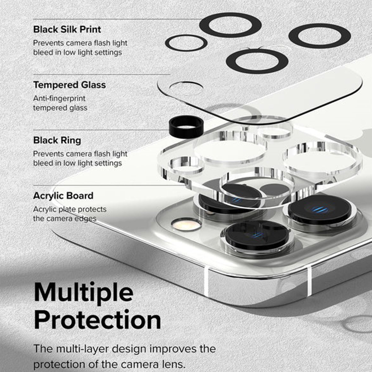 Ringke Camera Protector Glass for iPhone 14 Series (Clear) - XtraSure | Apple Authorized Reseller in Myanmar