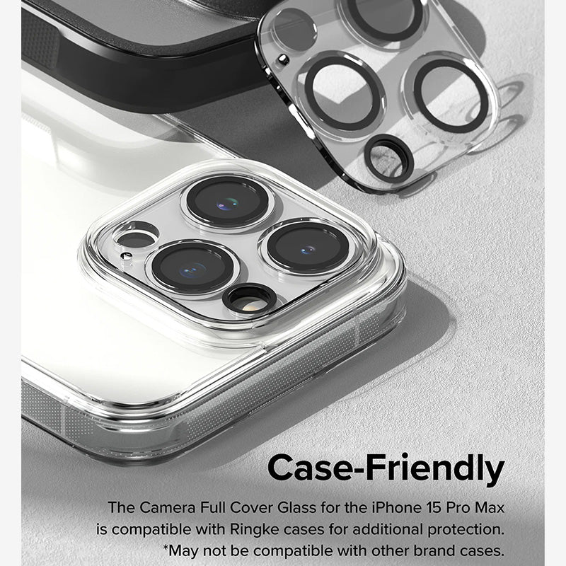 Ringke Camera Protector Glass for iPhone 15 Pro/Pro Max – 2 Packs (Clear)