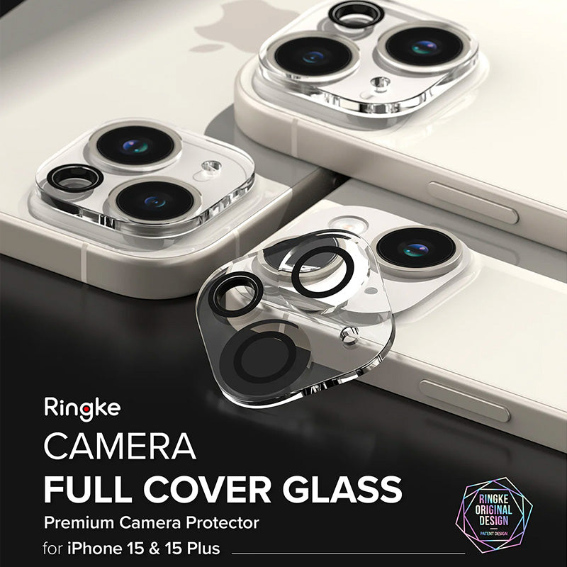 Ringke Camera Protector Glass for iPhone 15/Plus – 2 Packs (Clear) - XtraSure | Apple Authorized Reseller in Myanmar