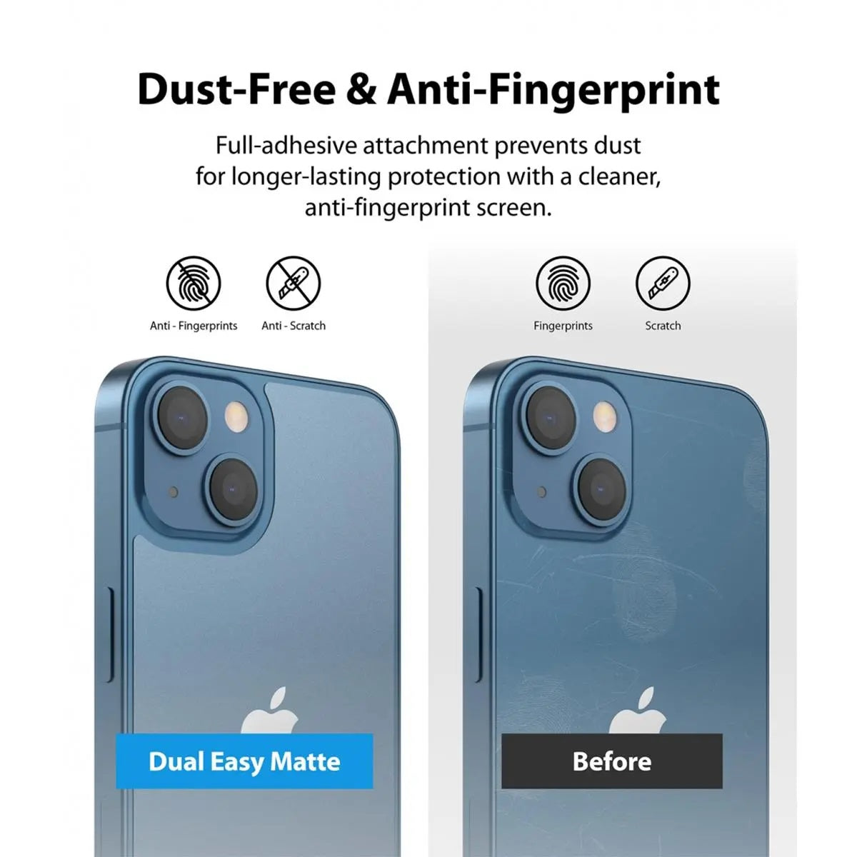 Ringke Dual Easy Matte Screen Back Protector for iPhone 13 Series