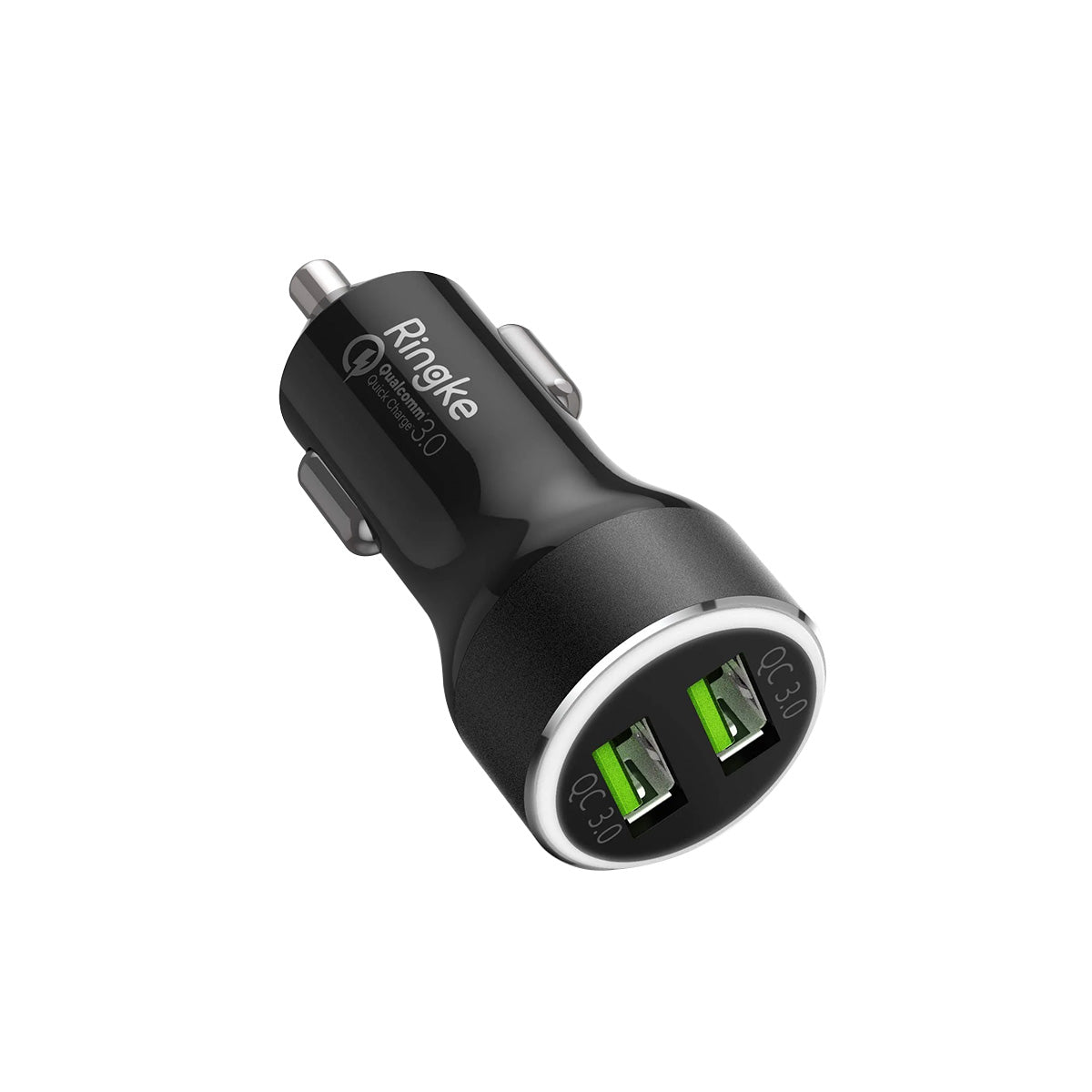 Ringke Dual Ports Car Charger (Black) - XtraSure | Apple Authorized Reseller in Myanmar