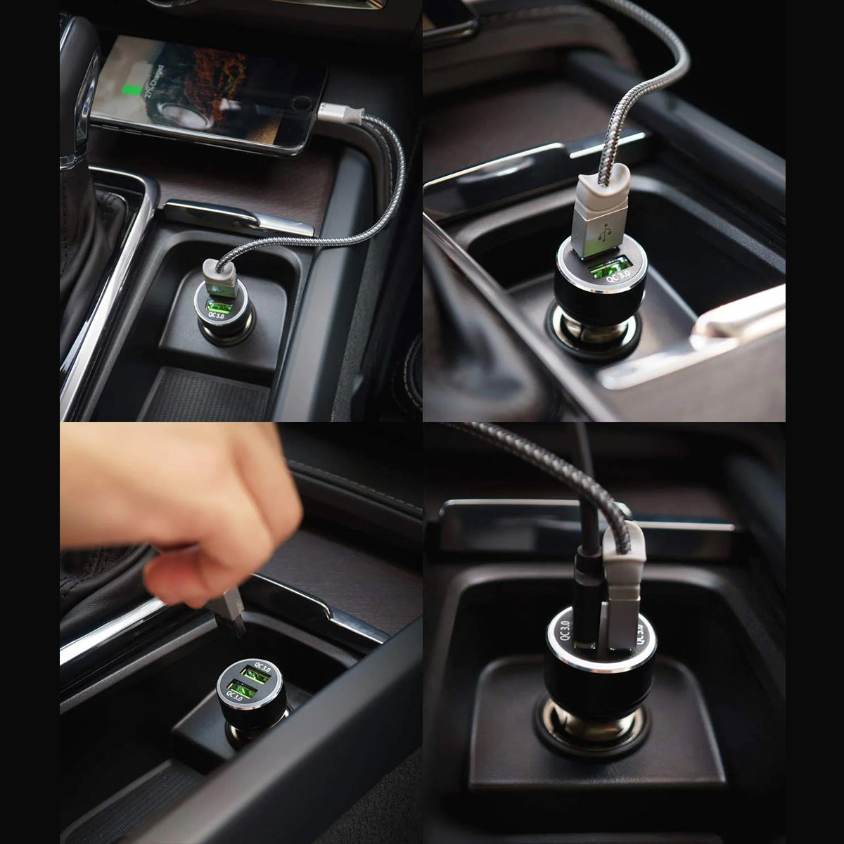 Ringke Dual Ports Car Charger (Black) - XtraSure | Apple Authorized Reseller in Myanmar