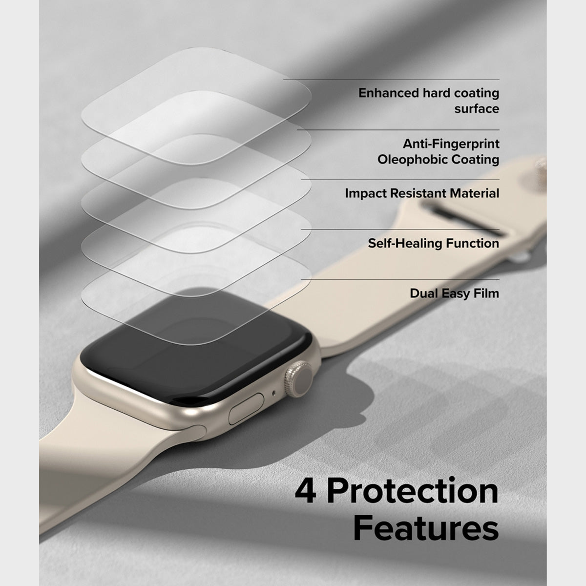 Ringke Easy Flex for Watch Screen Protector For Apple Watch - XtraSure | Apple Authorized Reseller in Myanmar