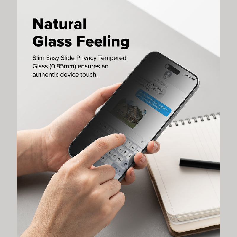 Ringke Easy Slide Privacy Tempered Glass for iPhone 17 Series