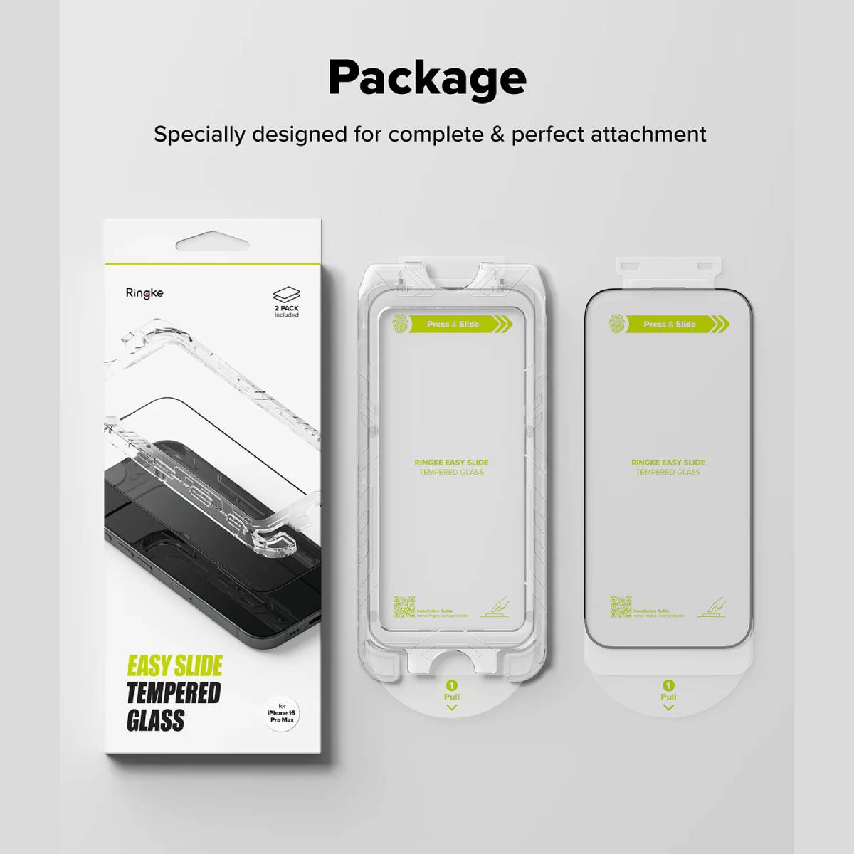 Ringke Easy Slide Tempered Glass for iPhone 16 Series - XtraSure | Apple Authorized Reseller in Myanmar