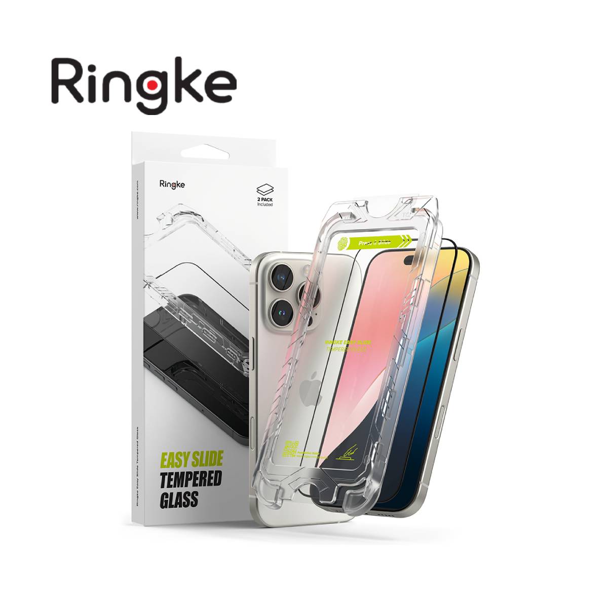 Ringke Easy Slide Tempered Glass for iPhone 16 Series - XtraSure | Apple Authorized Reseller in Myanmar