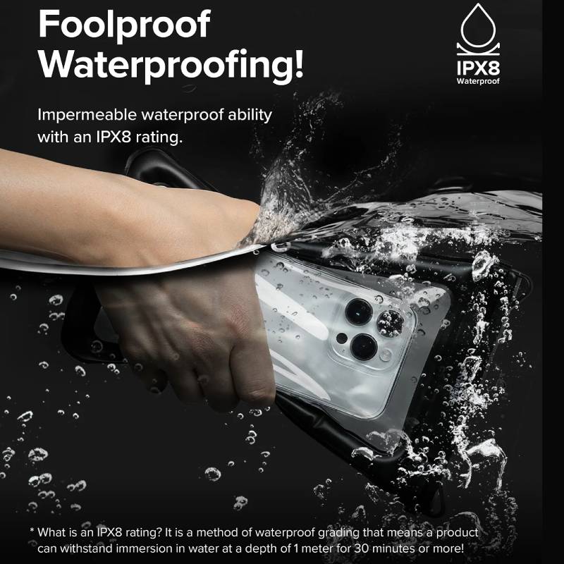 Ringke Floating Waterproof Pouch (Black) - XtraSure | Apple Authorized Reseller in Myanmar