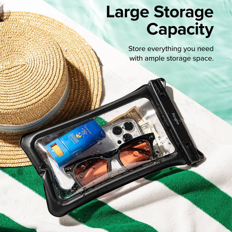 Ringke Floating Waterproof Pouch (Black) - XtraSure | Apple Authorized Reseller in Myanmar