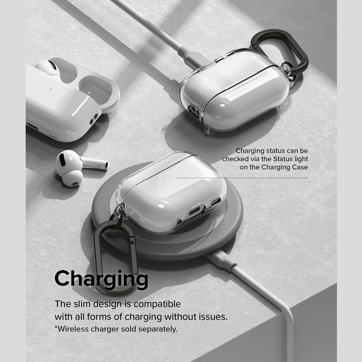 Ringke Hinge Case for AirPods Pro 2 (Clear) - XtraSure | Apple Authorized Reseller in Myanmar