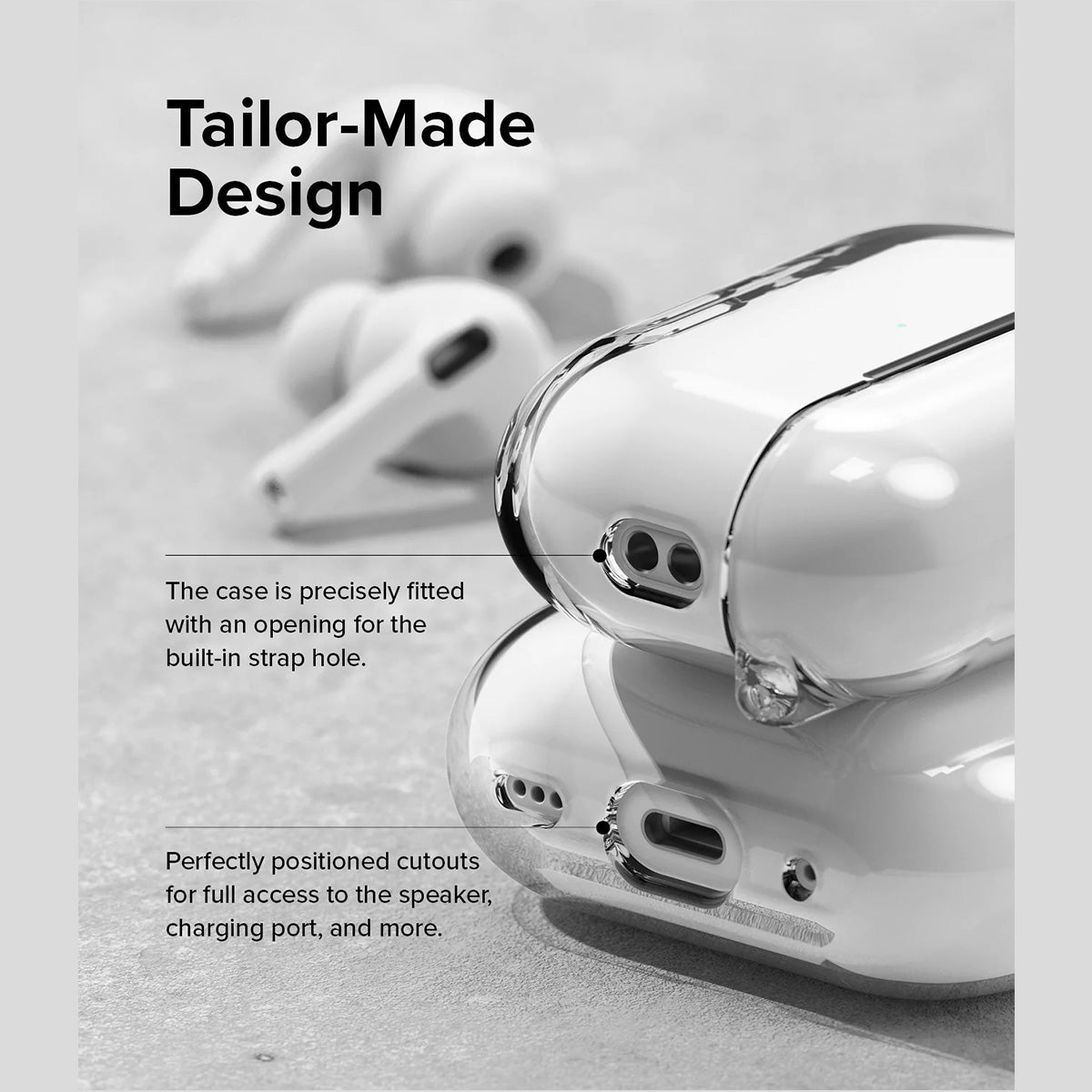 Ringke Hinge Case for AirPods Pro 2 (Clear) - XtraSure | Apple Authorized Reseller in Myanmar