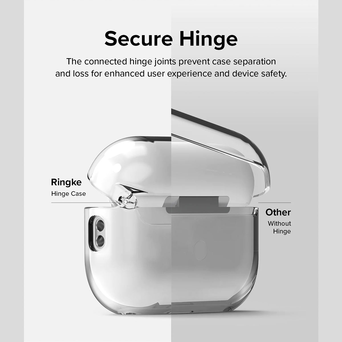Ringke Hinge Case for AirPods Pro 2 (Clear) - XtraSure | Apple Authorized Reseller in Myanmar