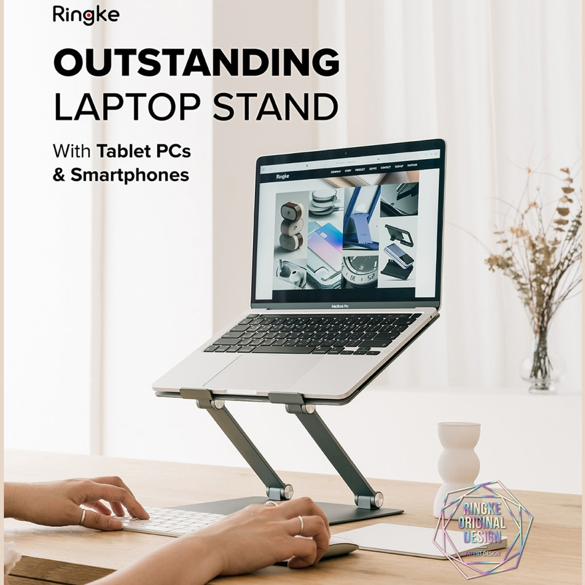 Ringke Outstanding Laptop Stand - XtraSure | Apple Authorized Reseller in Myanmar