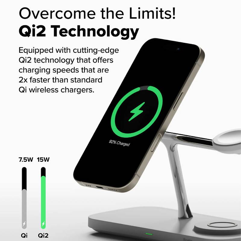 Ringke Qi2 3-in-1 Magnetic Wireless Charging Stand - XtraSure | Apple Authorized Reseller in Myanmar