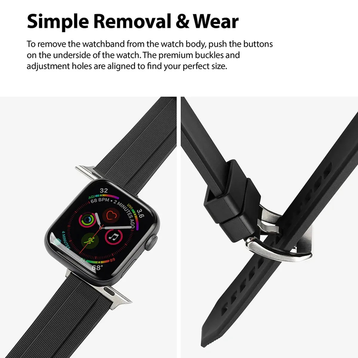 Ringke Rubber One Apple Watch Band for 38/40/41mm - XtraSure | Apple Authorized Reseller in Myanmar