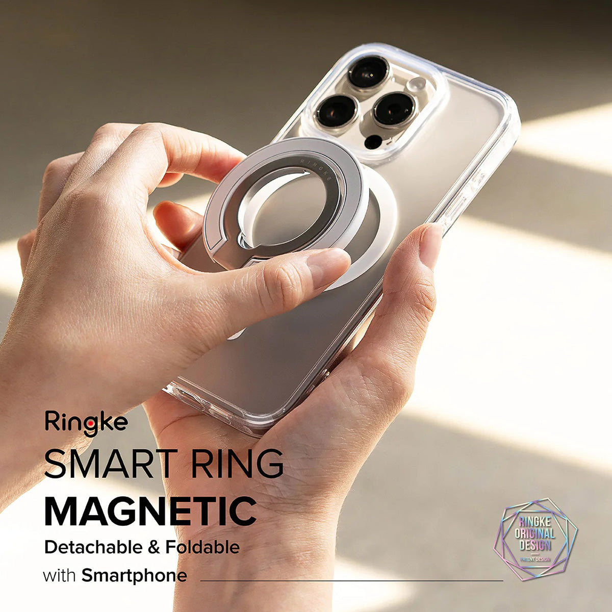 Ringke Smart Ring Magnetic (White) - XtraSure | Apple Authorized Reseller in Myanmar