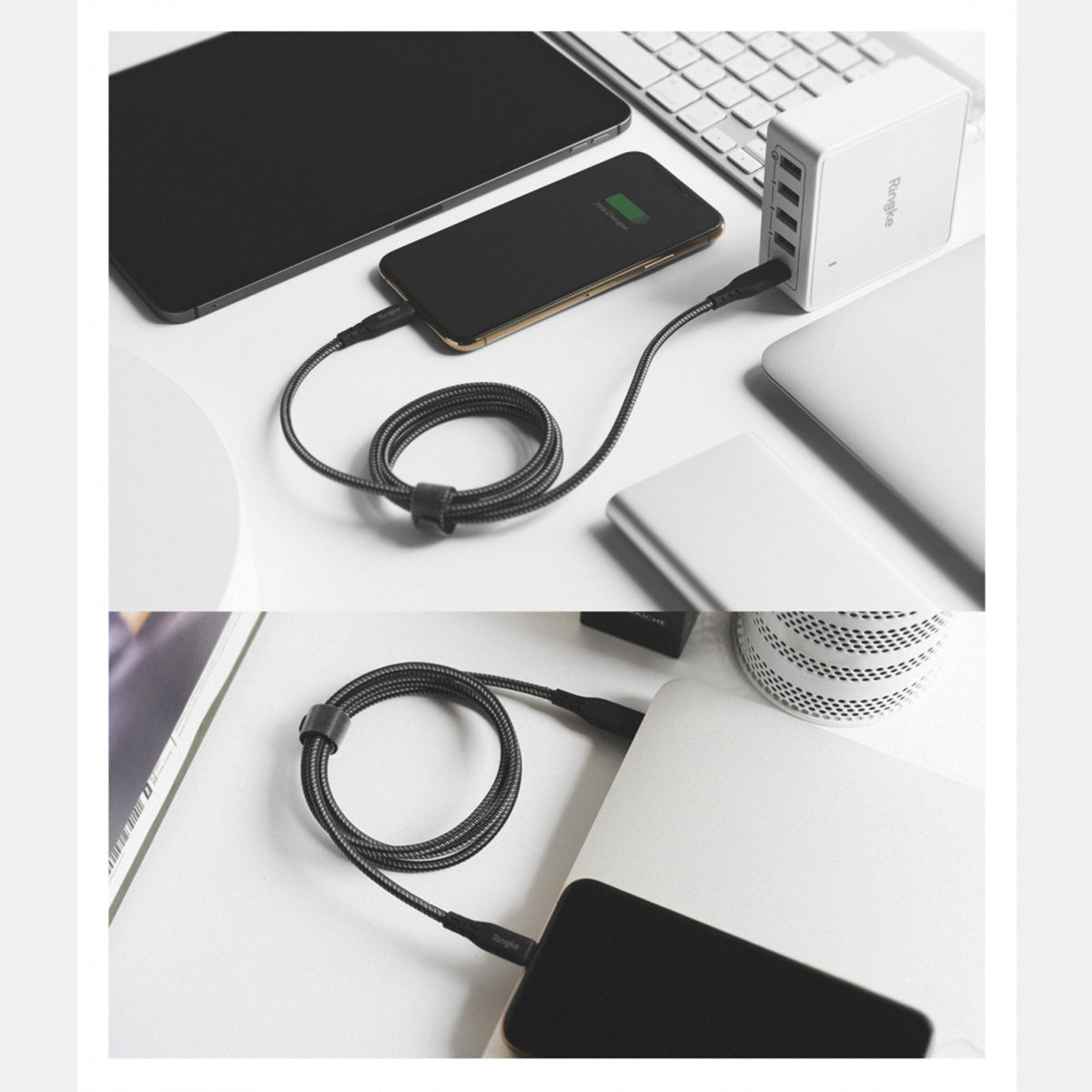 Ringke USB-C to Lighting Charging Cable (1.2m) Black - XtraSure | Apple Authorized Reseller in Myanmar