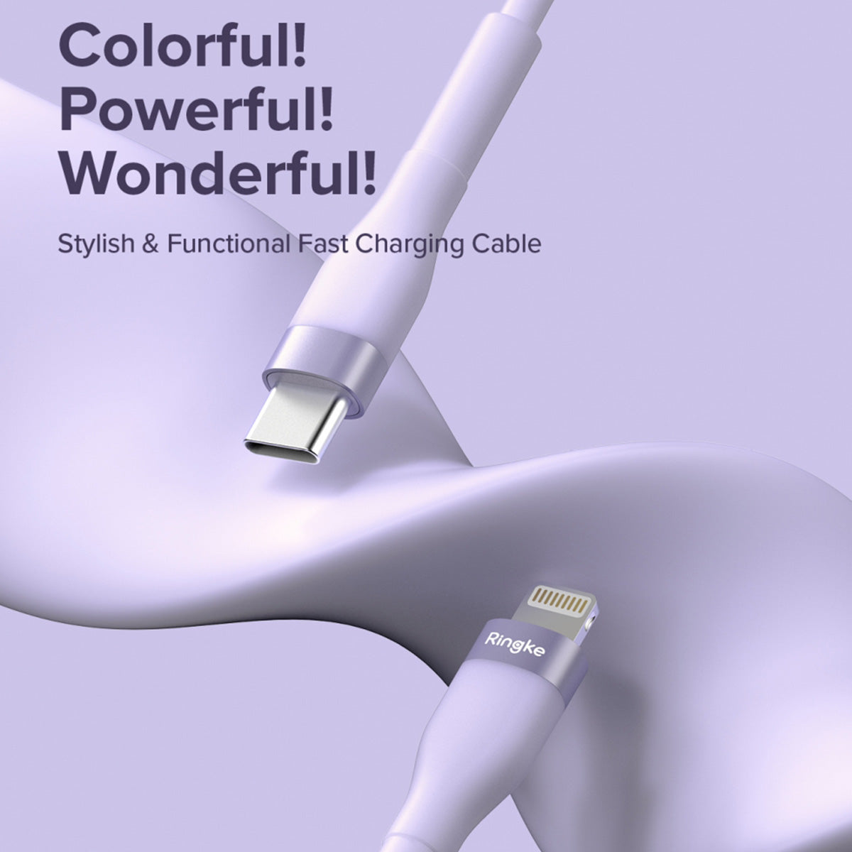Ringke USB-C to Lighting Pastel Charging Cable (1.2m) - XtraSure | Apple Authorized Reseller in Myanmar
