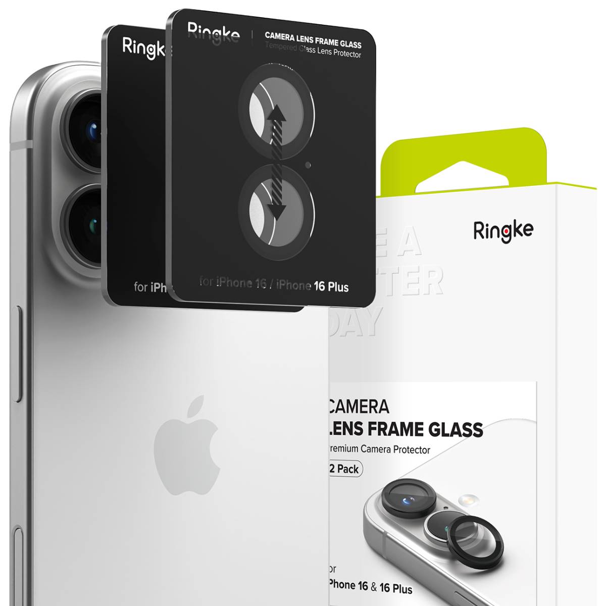 Ringke Camera Lens Frame Glass for iPhone 16 Series - XtraSure | Apple Authorized Reseller in Myanmar