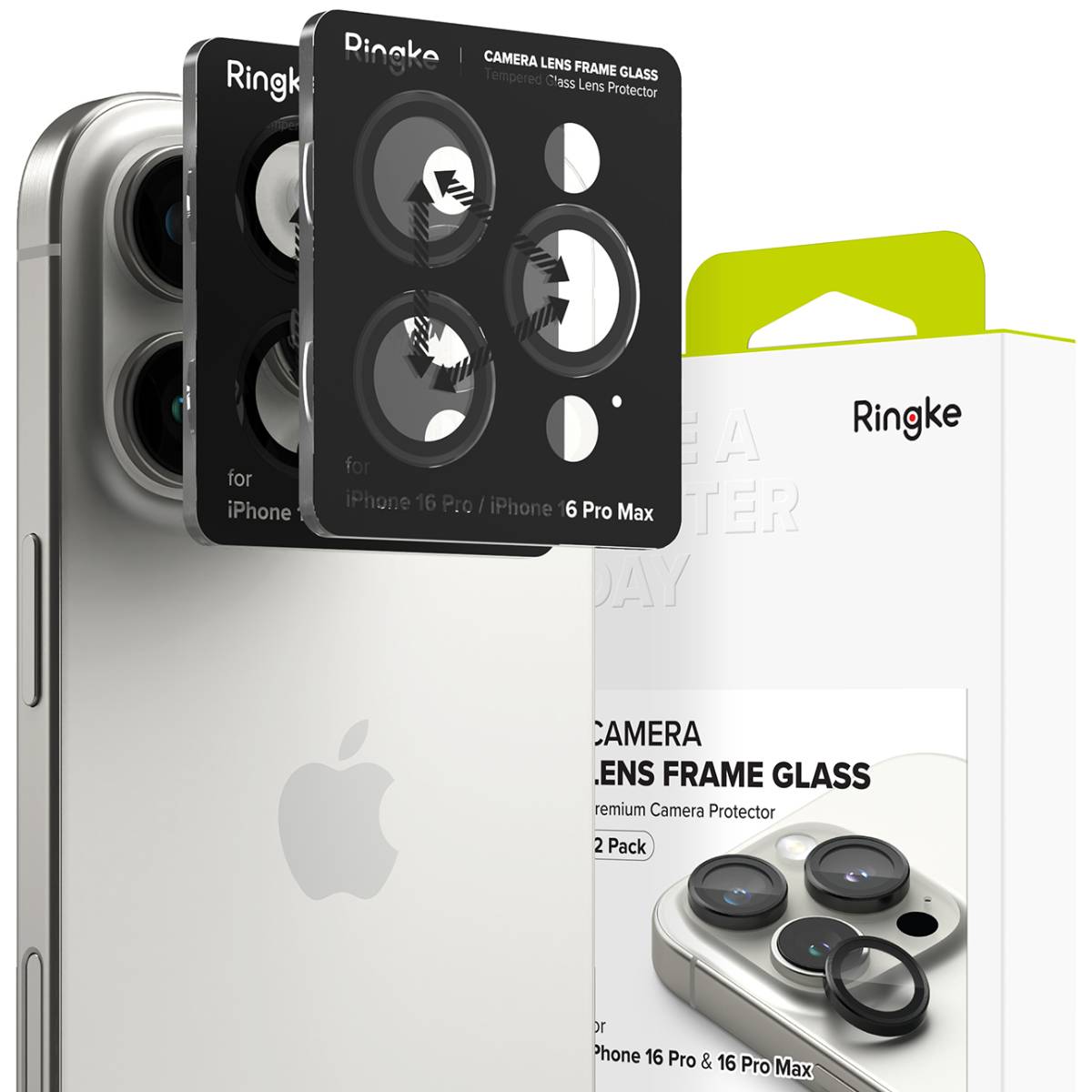 Ringke Camera Lens Frame Glass for iPhone 16 Series - XtraSure | Apple Authorized Reseller in Myanmar