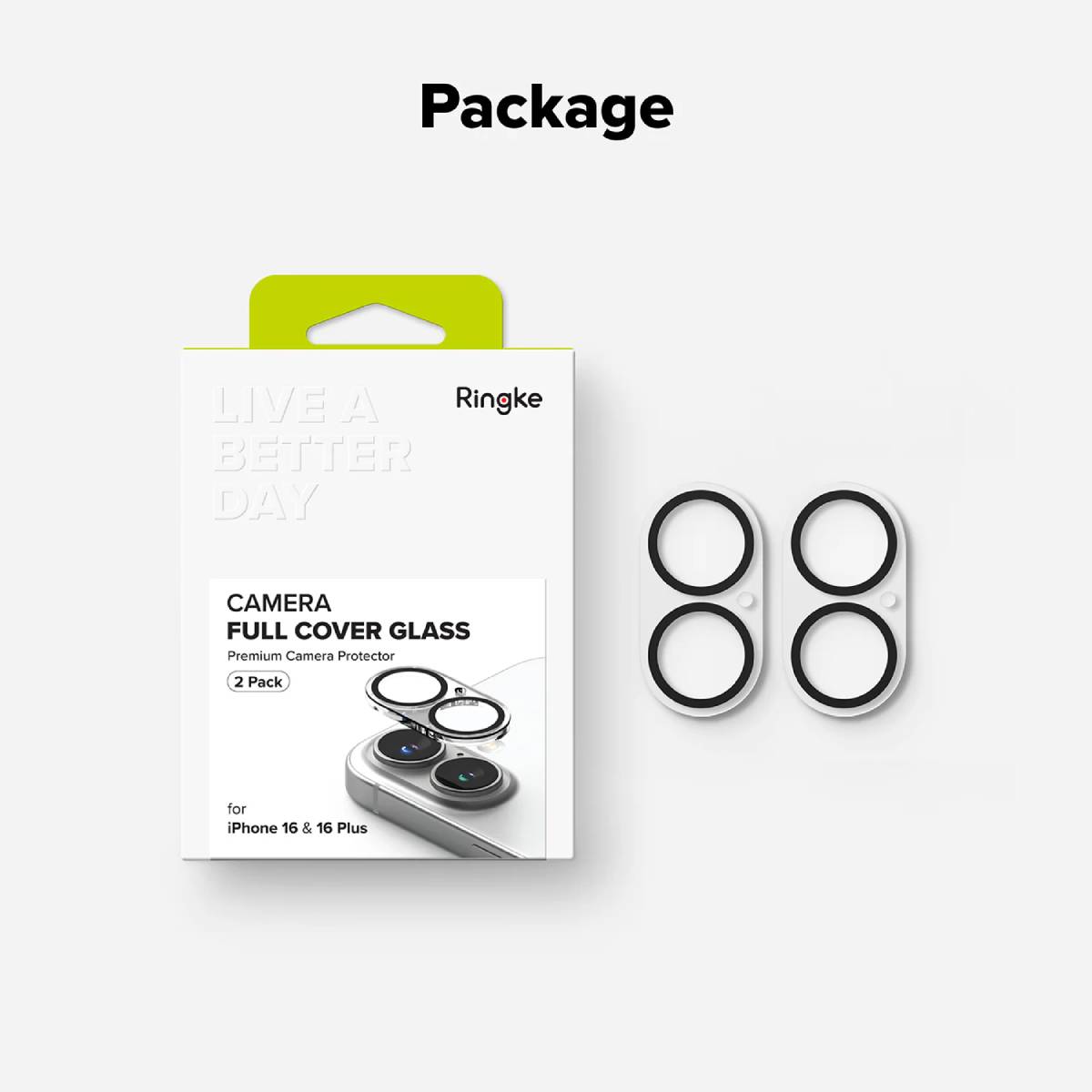 Ringke Camera Protector Glass for iPhone 16 Series - XtraSure | Apple Authorized Reseller in Myanmar