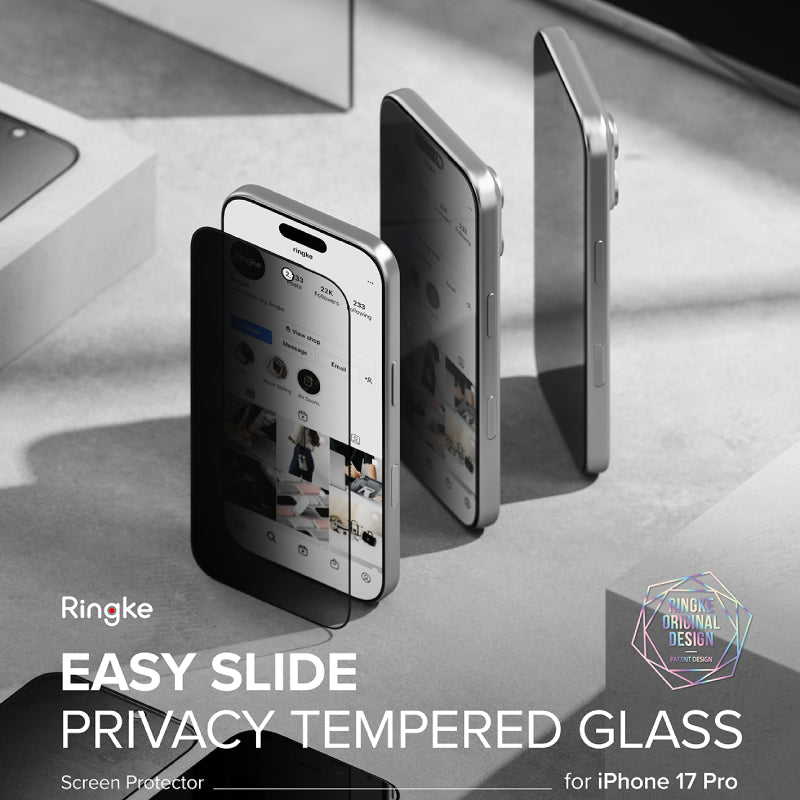 Ringke Easy Slide Privacy Tempered Glass for iPhone 17 Series