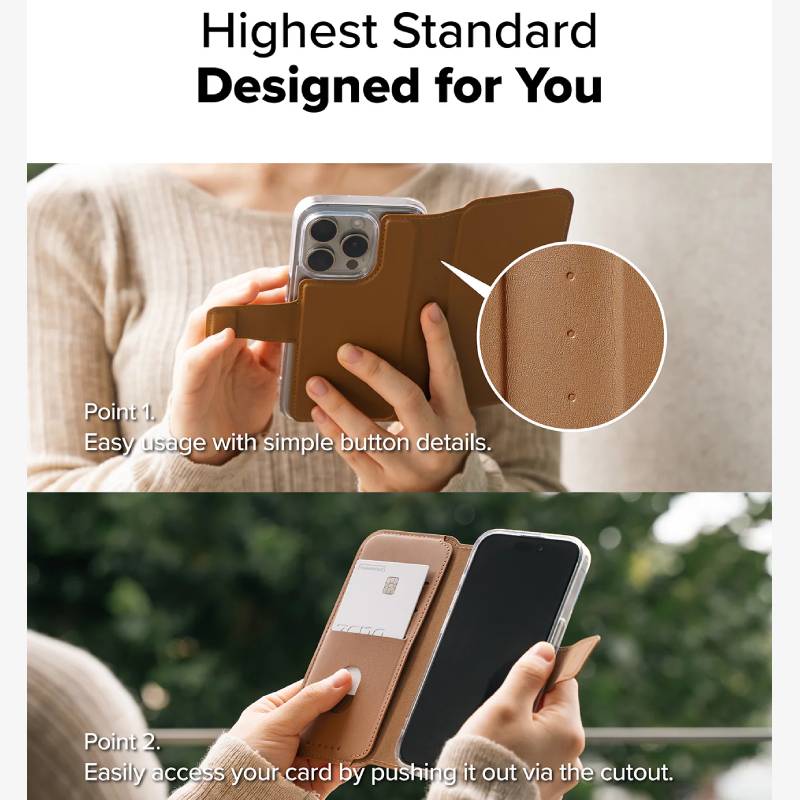 Ringke Folio Wallet Magnetic for iPhone 16 Series - XtraSure | Apple Authorized Reseller in Myanmar