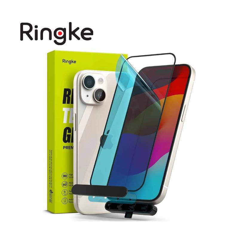 Ringke iD Full Glass Screen Protector for iPhone 16 Series - XtraSure | Apple Authorized Reseller in Myanmar