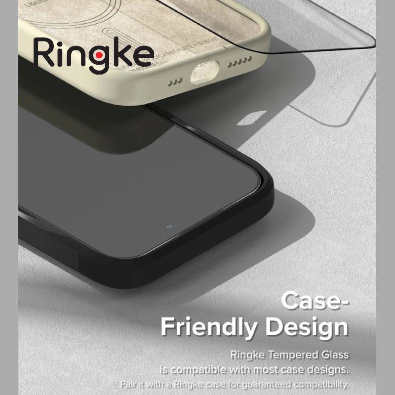 Ringke iD Full Glass Screen Protector for iPhone 16 Series - XtraSure | Apple Authorized Reseller in Myanmar