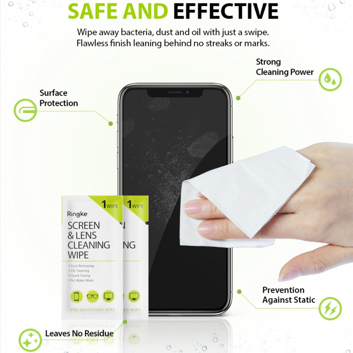 Ringke Screen & Lens Cleaning Wipe (50pcs)