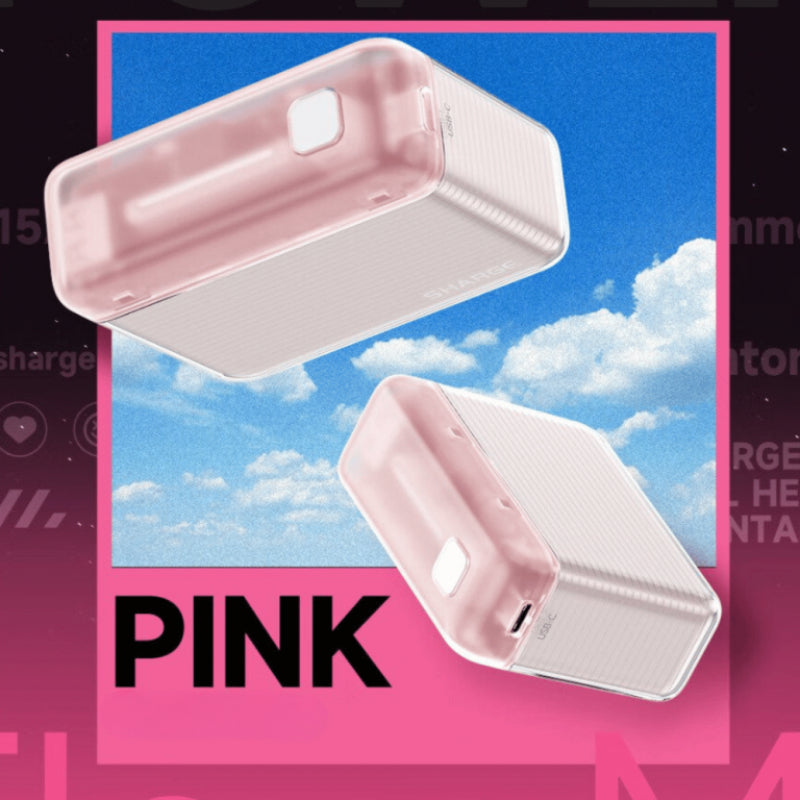 Sharge Flow Portable 10k Power Bank (SP020) Pink