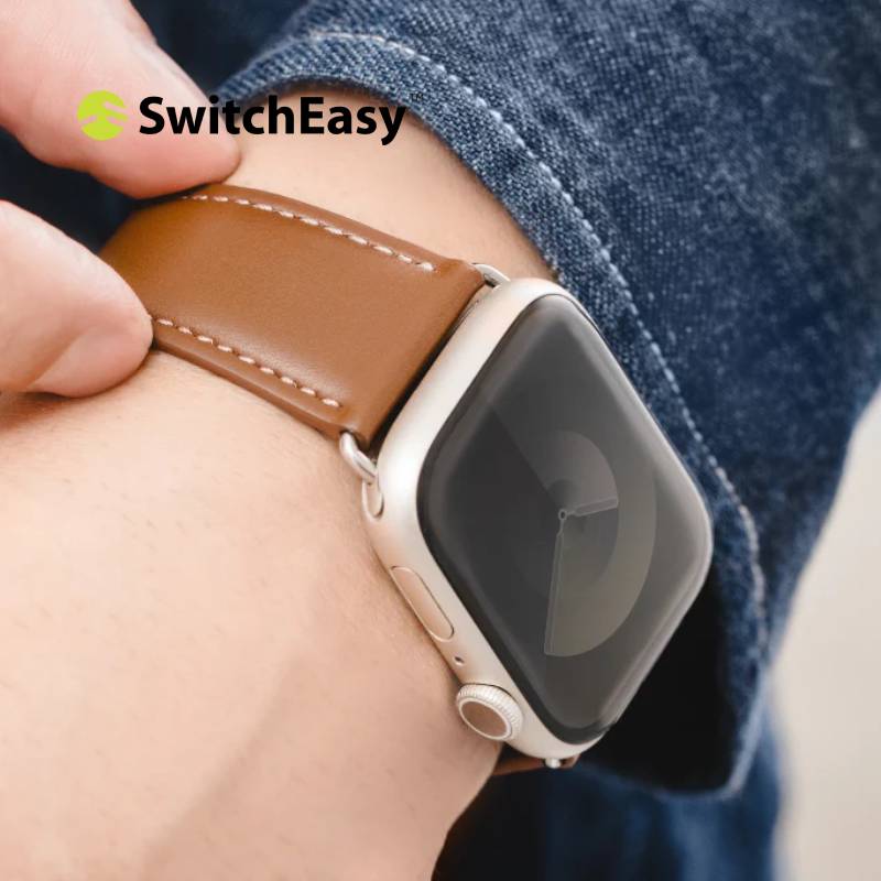 SwitchEasy Classic Genuine Leather Apple Watch Band (44/45/46/49mm) - XtraSure | Apple Authorized Reseller in Myanmar