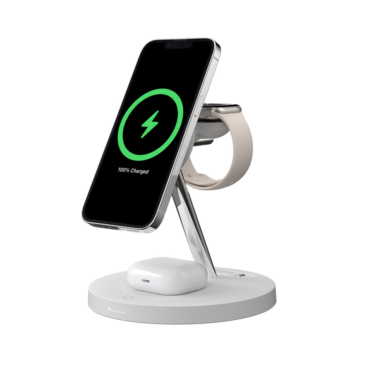 SwitchEasy MagPower 4-in-1 Wireless MagSafe Charging Stand (White) - XtraSure | Apple Authorized Reseller in Myanmar