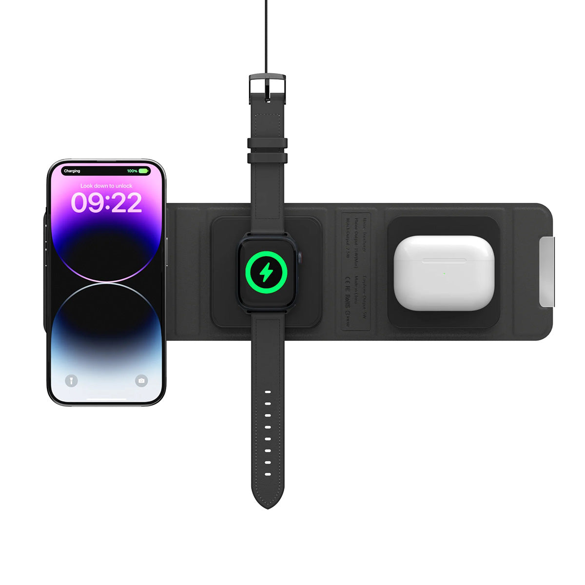 SwitchEasy Triocharge portable 3 in 1 Charger (Black) - XtraSure | Apple Authorized Reseller in Myanmar