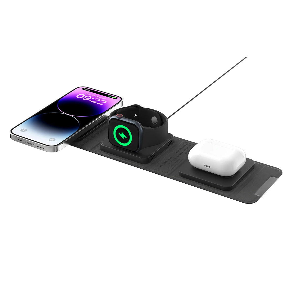 SwitchEasy Triocharge portable 3 in 1 Charger (Black) - XtraSure | Apple Authorized Reseller in Myanmar