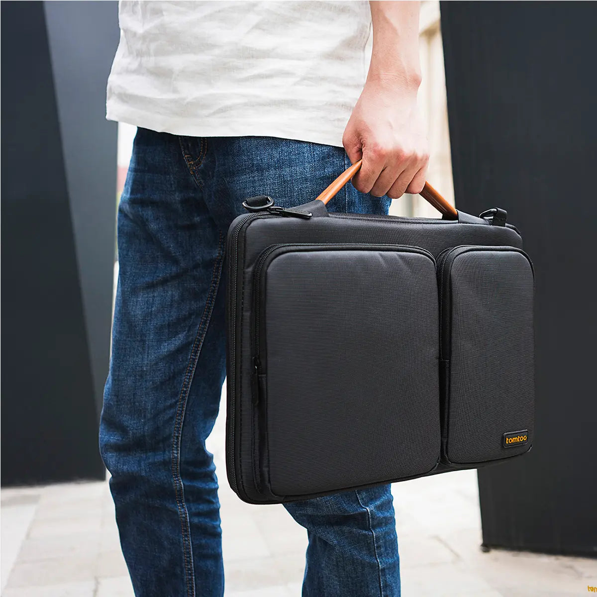 Tomtoc Defender-A42 Laptop Shoulder Bag for MacBook 13″ to 16″ - XtraSure | Apple Authorized Reseller in Myanmar