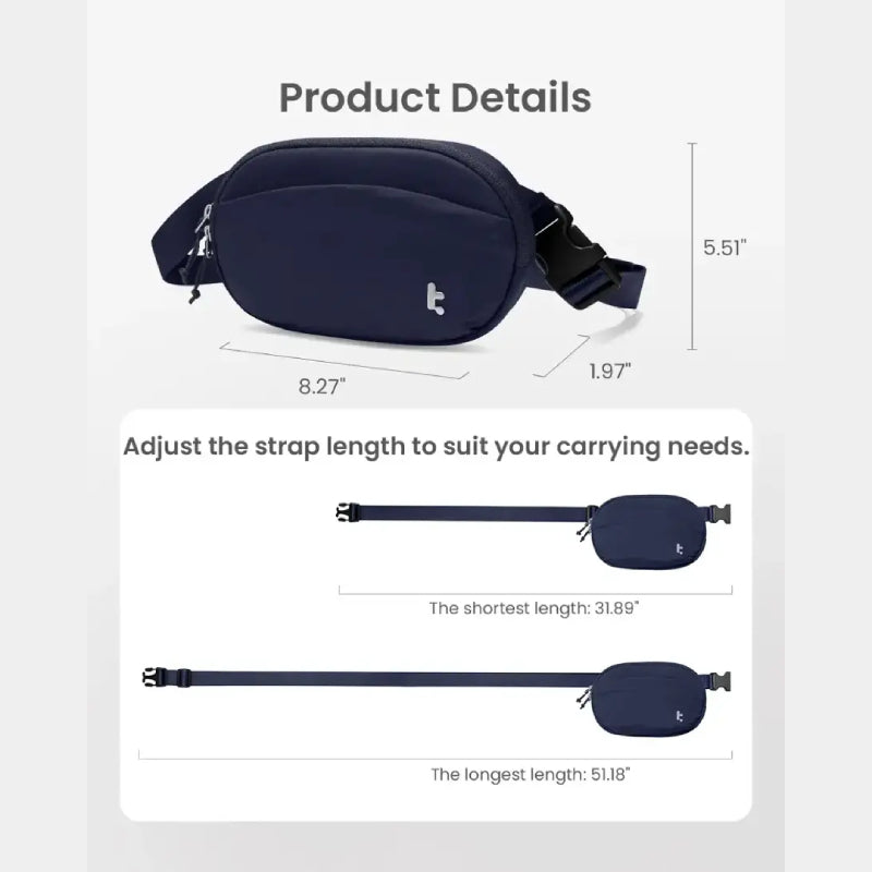 Tomtoc T32 SlingBean Belt Bag (1.5L) - XtraSure | Apple Authorized Reseller in Myanmar