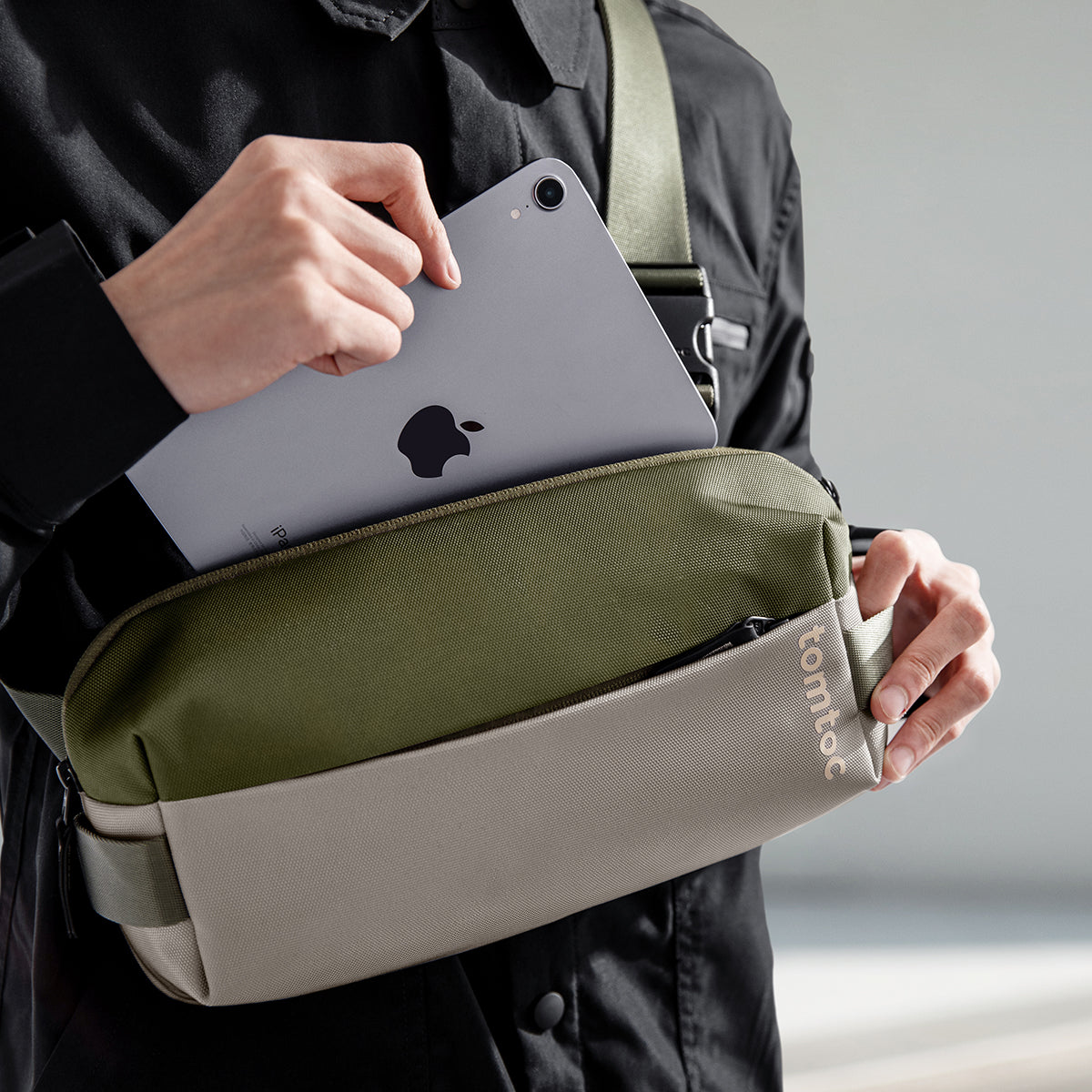 Tomtoc Explorer-H02 Urban Sling Bag with Minimalist EDC Design for iPad Mini 6 - XtraSure | Apple Authorized Reseller in Myanmar