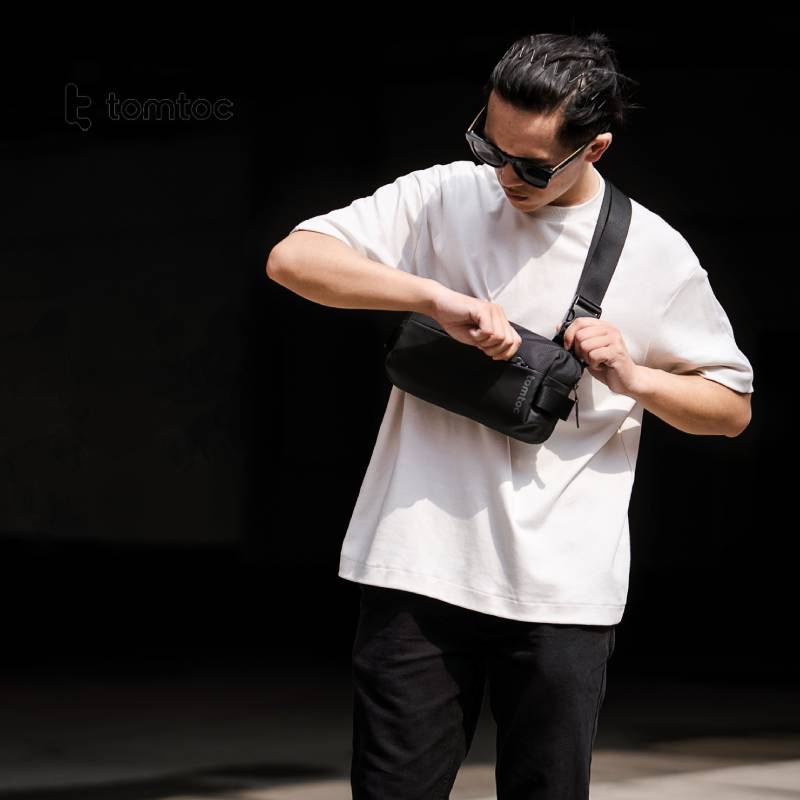 Tomtoc Explorer-H02 Urban Sling Bag with Minimalist EDC Design - XtraSure | Apple Authorized Reseller in Myanmar