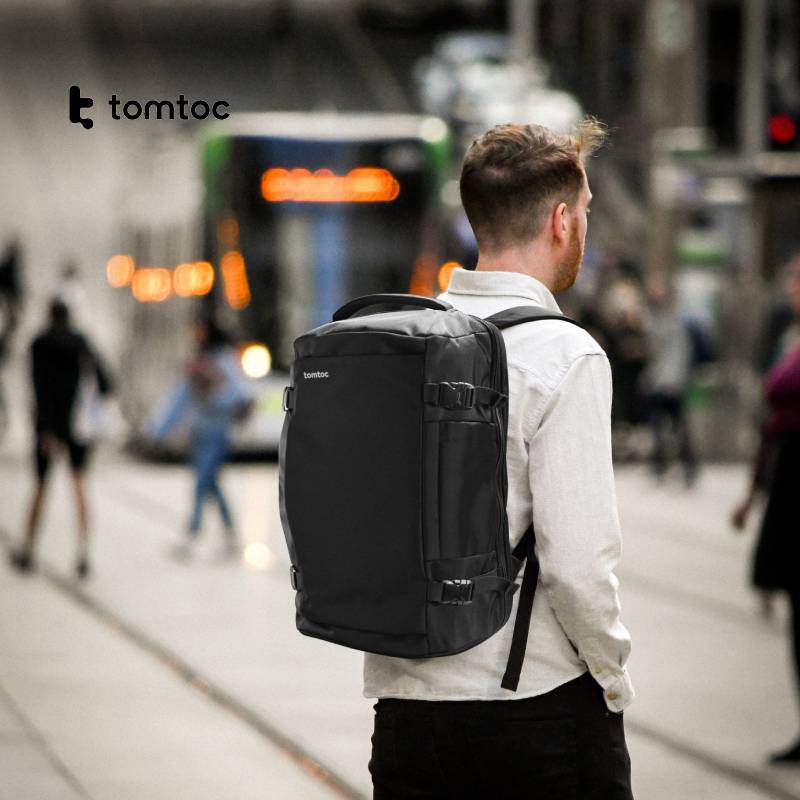 Tomtoc Navigator-A82 Travel Laptop Backpack 17″ (Black) - XtraSure | Apple Authorized Reseller in Myanmar