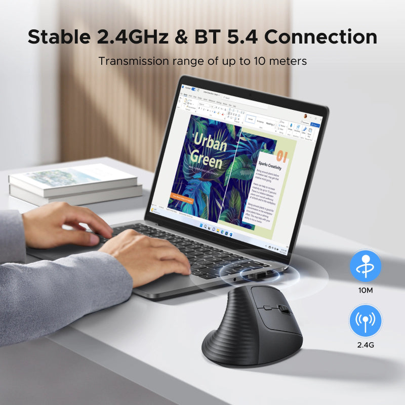 UGREEN 2.4G Wireless Vertical Ergonomic Mouse with 4000DPI (M571)