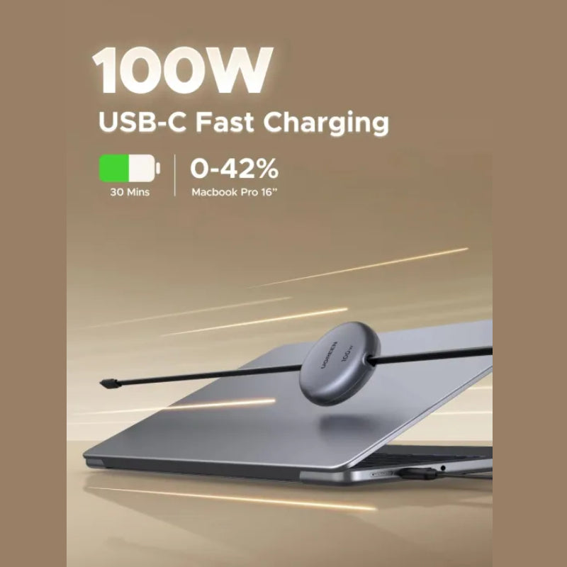 Ugreen 100W USB-C to USB-C Retractable Cable 1m (L531)