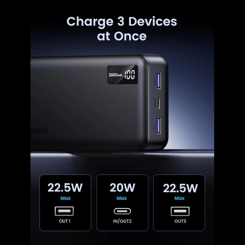 Ugreen 20000 mAh Wireless PowerBank (PB312)