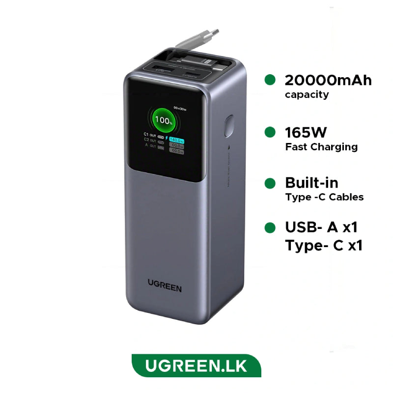 Ugreen 20000 mAh 165W Wireless PowerBank (PB728)