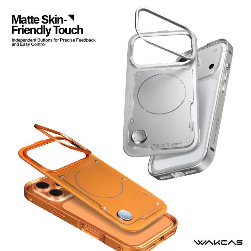 Wakcas Detachable Metal Magsafe Case for iPhone 18 Series