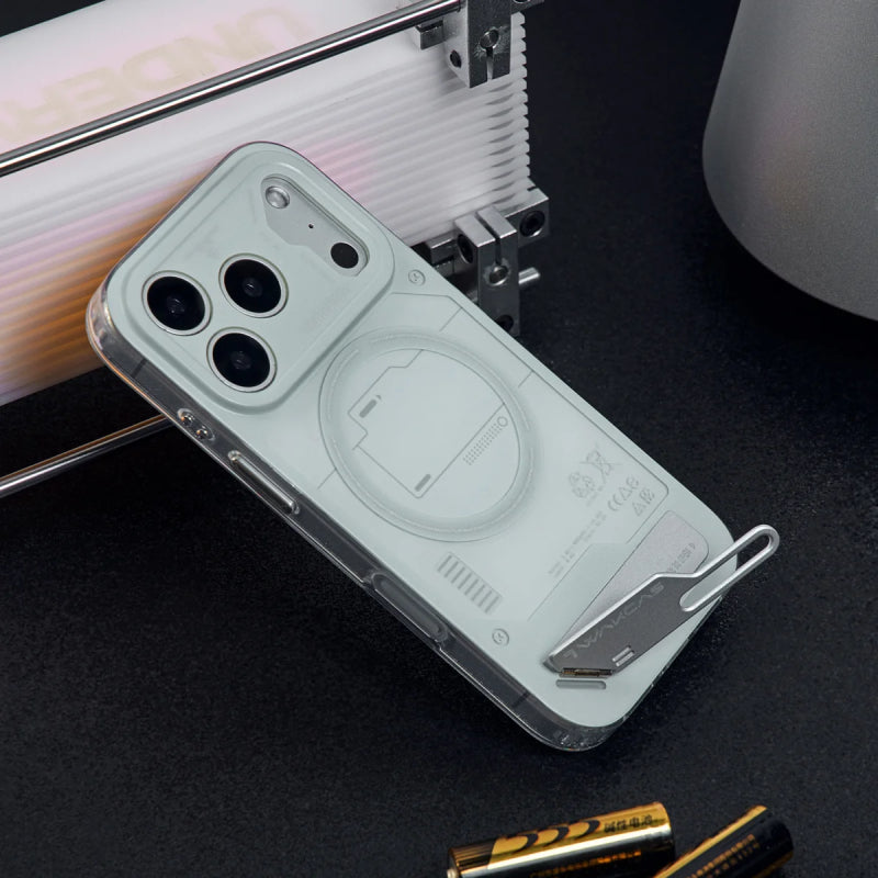 Wakcas Energy Module MagSafe Case for iPhone with Built-in Metal Stand 18 Series